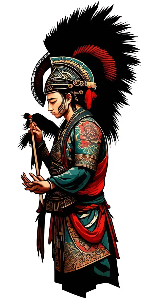 Antique Sparta Warrior Meditating