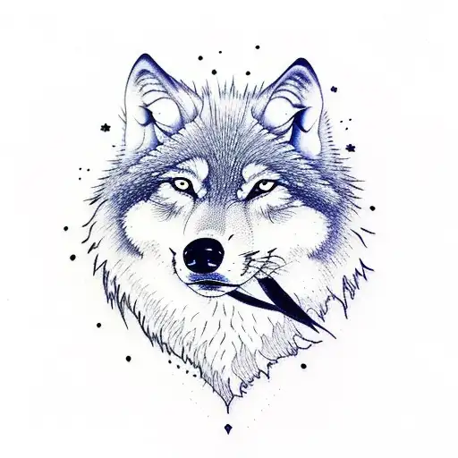 Wolf Jumping Off Cliff