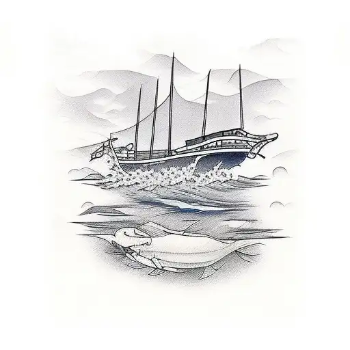 Which Depicts A Boat French On The Water