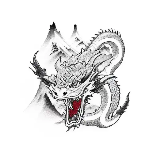 The Dragon Warrior In A Snowmountain