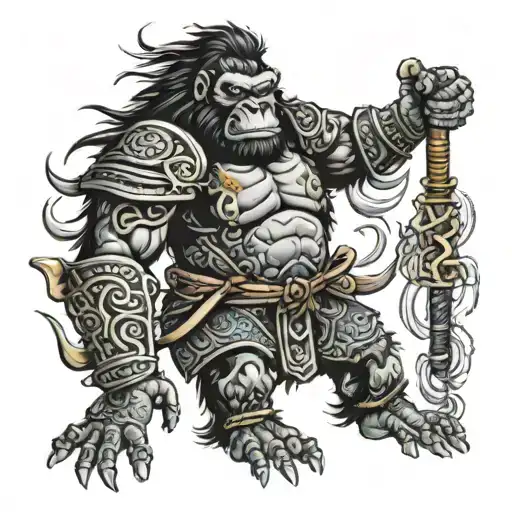 Gorilla Lion Robot Samurai Warrior