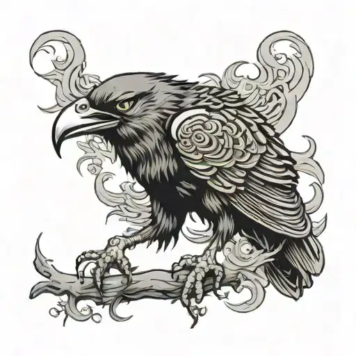 Demon Crow With 4 Eyes