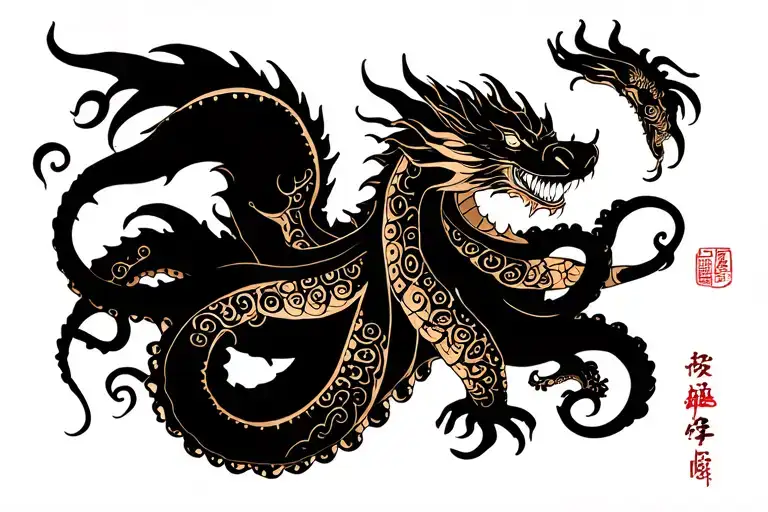Dragon And Octopus