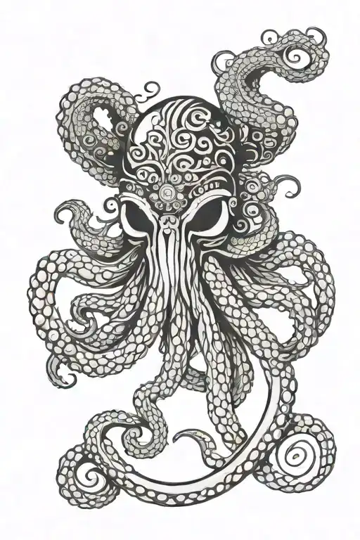 Small Headed Octopus Wrapped Tentacles Wearing Roman Helmet