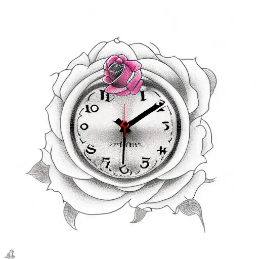 Mandallas With Roses And Clock