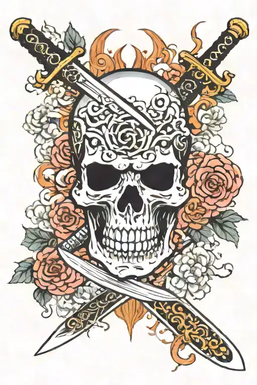Sword With Skull Surrounded