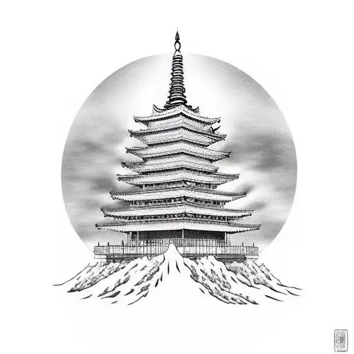 Buddha With The Tower