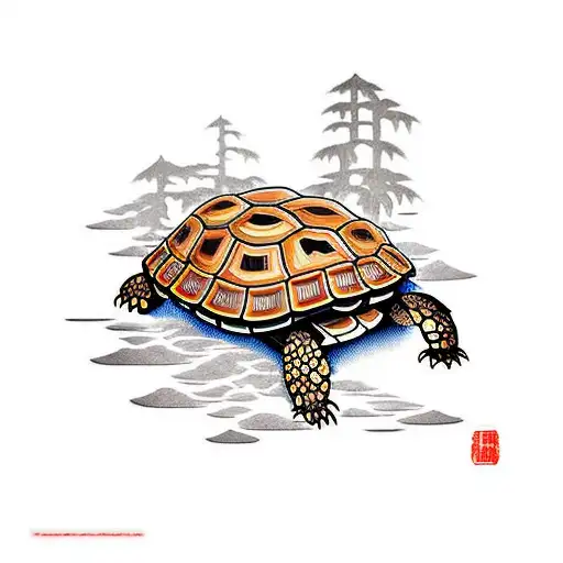 Box Turtle In A Cedar Forest