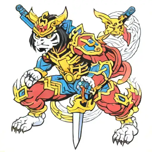 Voltron With Sword Emerging