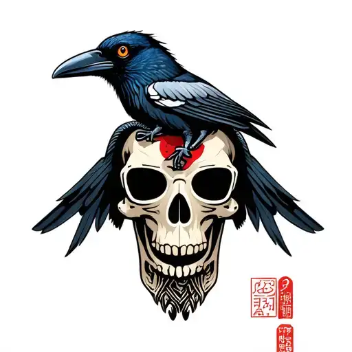Crow On Skull With Gas Mask