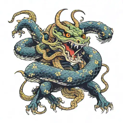 Demon Snake Fighting