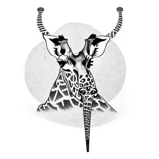 Oldschool Icecream Car With Giraffe On It