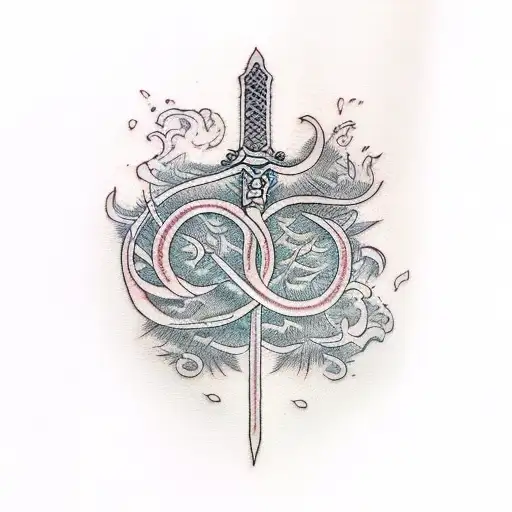 Sword Stuck In Grass