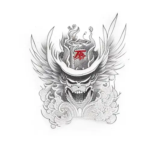 Fenix House In Fire Behind