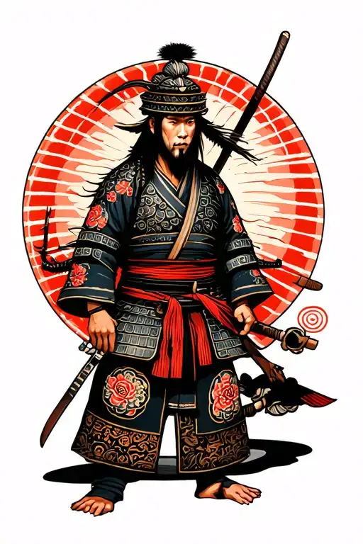 Realistic Japanese Samurai Scene