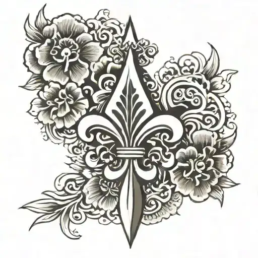 Dagger And Fleur De Lis
