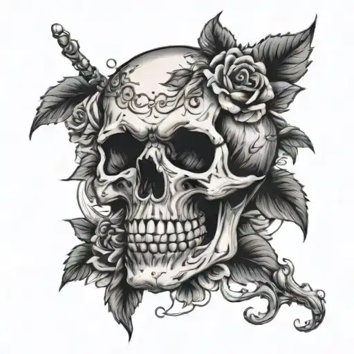 Skull And Roses