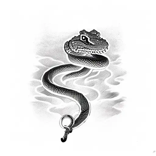 Sword Through Snake Head