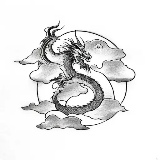 Dragon In Clouds