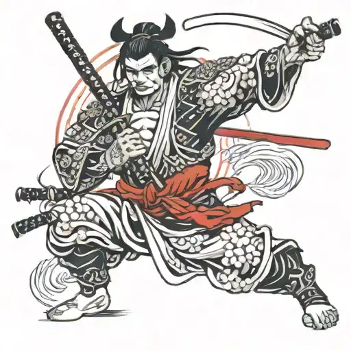 Samurai With Katana Arm