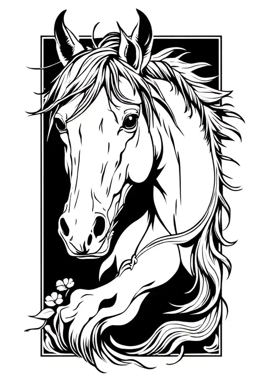 Horse With Poise And Fierce Trex In The Outlined State Of Kansas And Pennyslvania