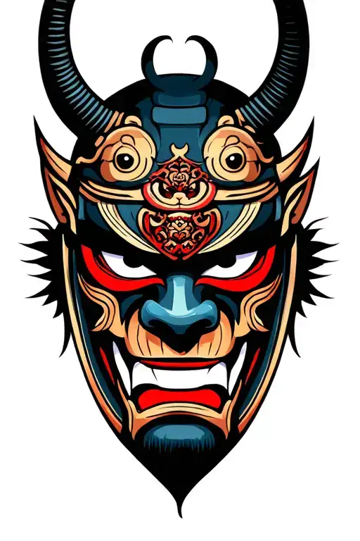 Samurai Japanese Oni Mask