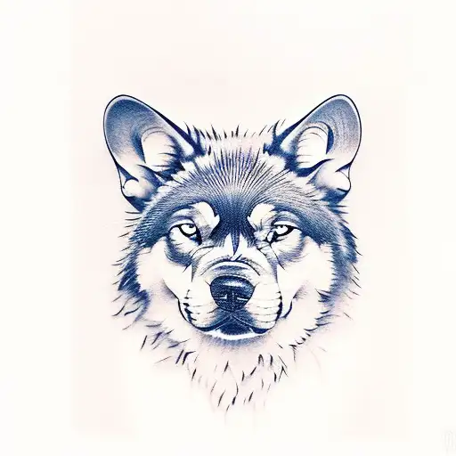 Wolf With French Bulldogs