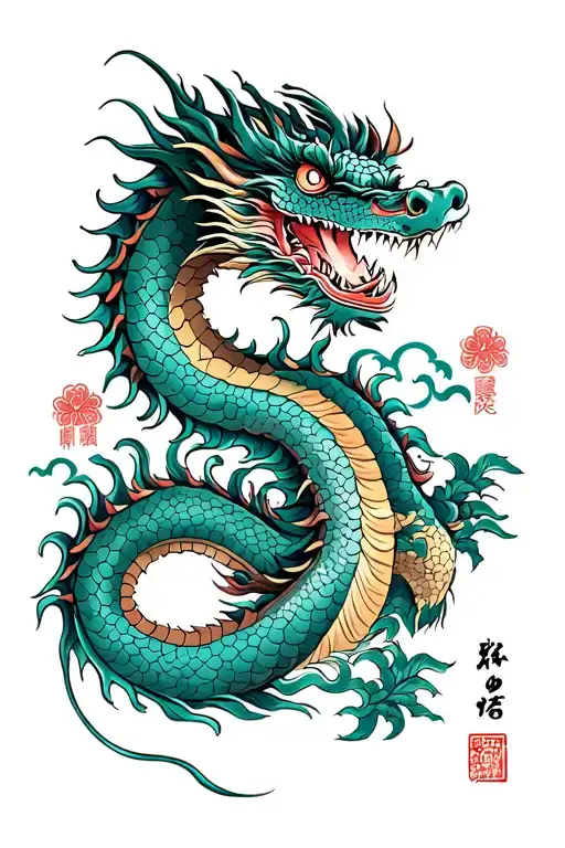 Dragon Chinese Village Background