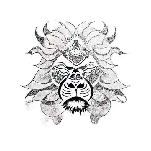 Monkey King Slaying Lion