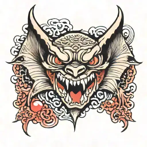 Gotich Bat And Vampire Fangs