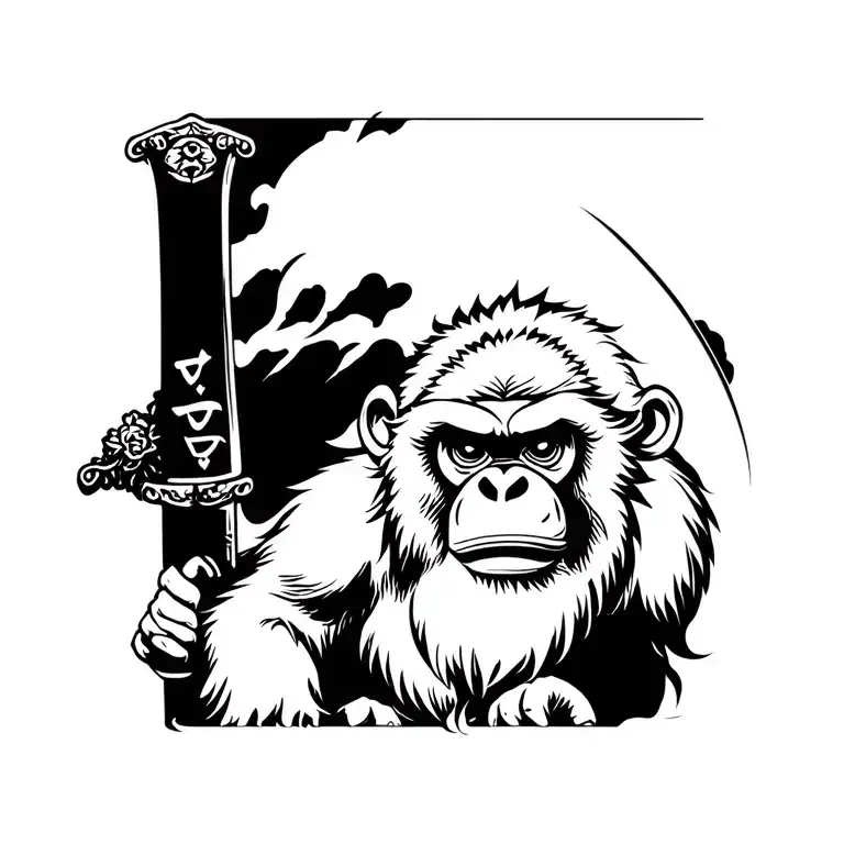 A Chinoi Saber With The Monkey Astrological Monkey