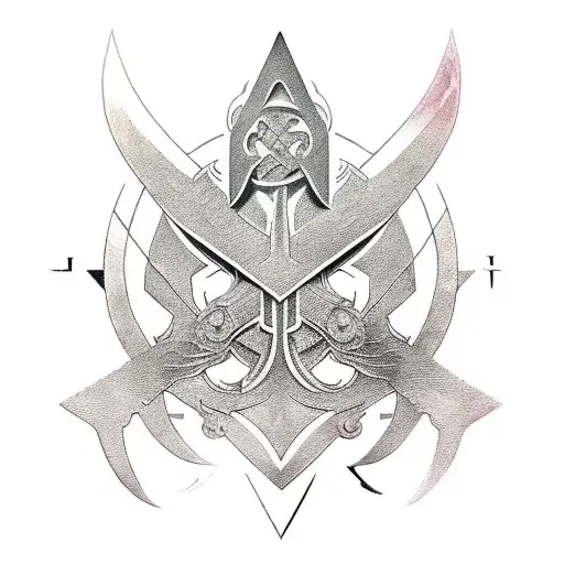 Assassin's Creed Symbol To Forearm Forming A Hidden Blade