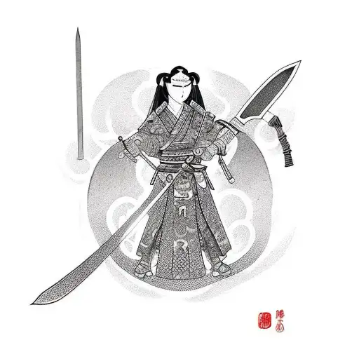 Female Warrior With Sword