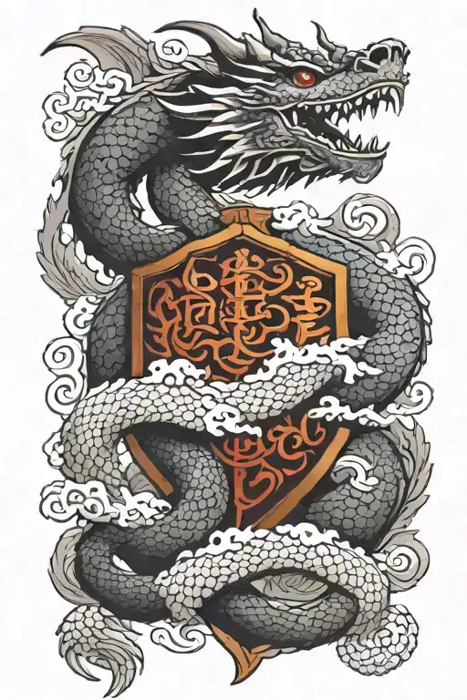 Dragon Scales Armor With A Dragon