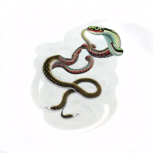 Snake With Letter P And S