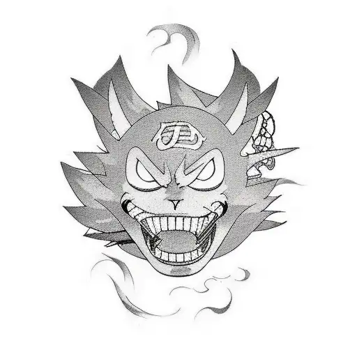 Combination Of One Piece And Naruto Anime Style