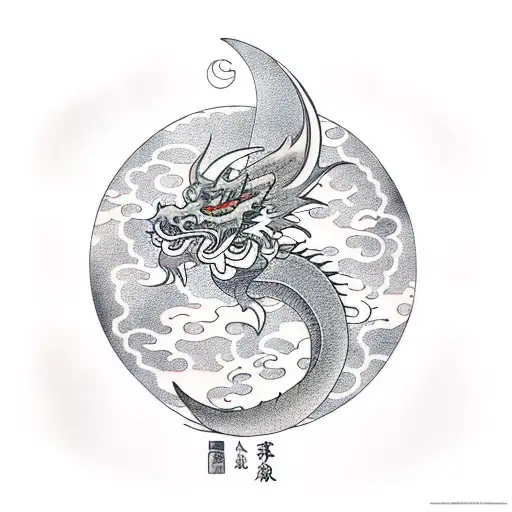 Moon Dragon On A Chest