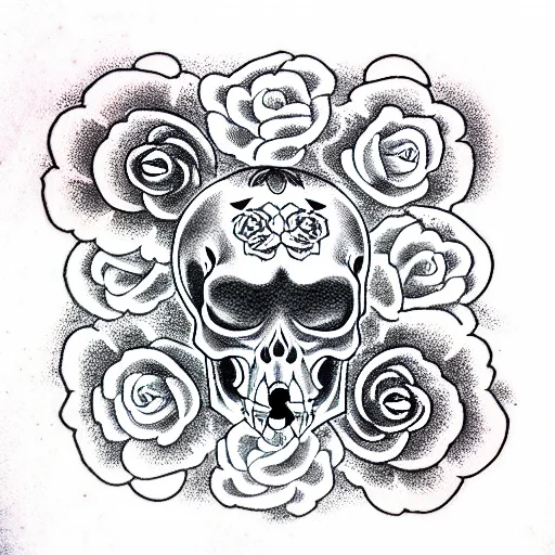 Skull And Roses