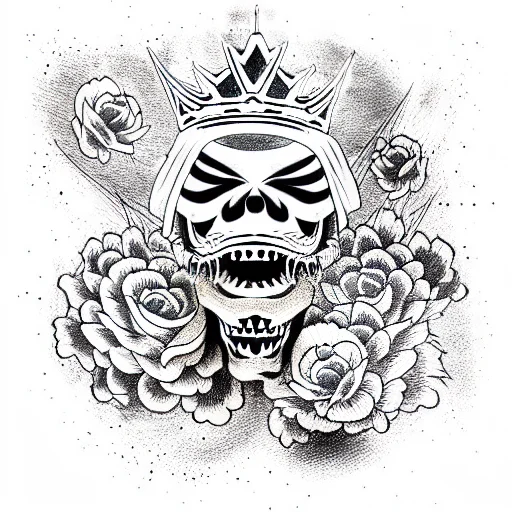 King And Queen Skull