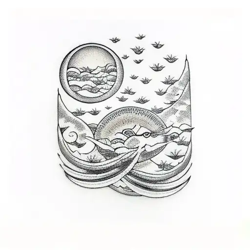 Sea Bangles Moon And Sun