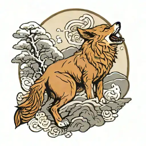 Kintsugi And Wolf Howling At The Moon