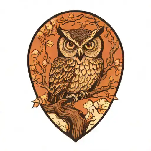 Owl In A Tree