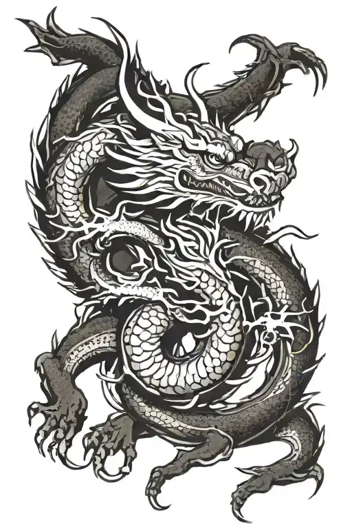 Dragon Around The Arm Sleeve