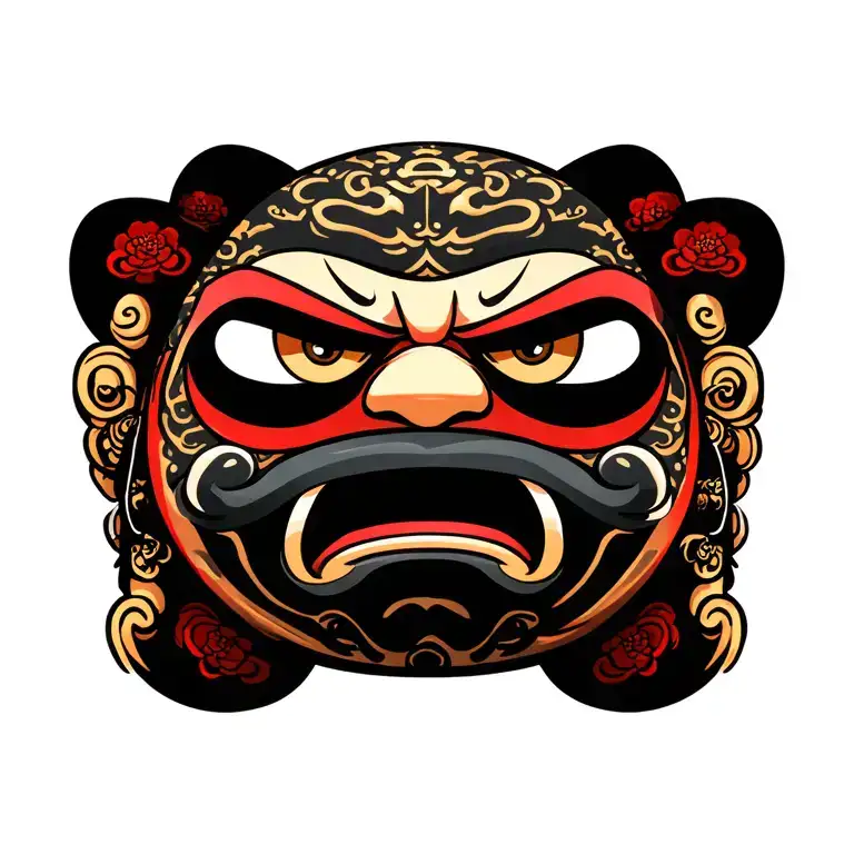 Daruma Doll Looking Angry
