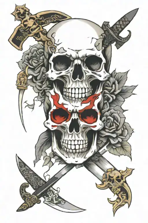 Skull And Knife