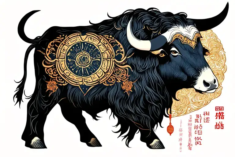 Virgo Zodiac Sign With Ox Head