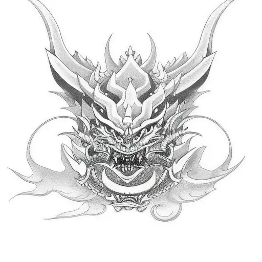 Japanesse Mask Dragon