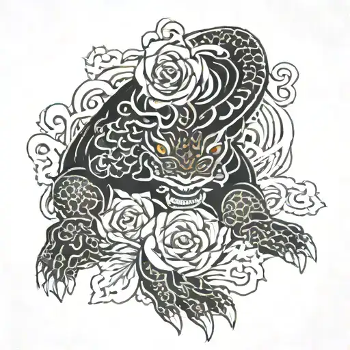 Create A Tattoo For Hands And Wrist That Makes Them Look Bigger In Full Black Style