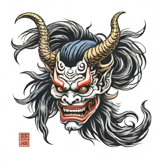 Japaness Oni Demon Mask