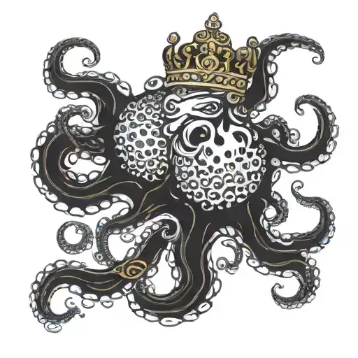 Octopus Wrapped Around A Crown